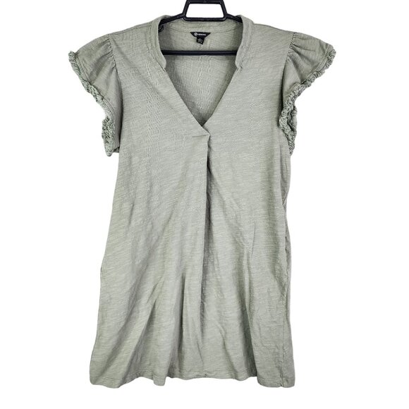 Women's Versona Green Dress Short Sleeve V Neck Size L - Picture 1 of 8